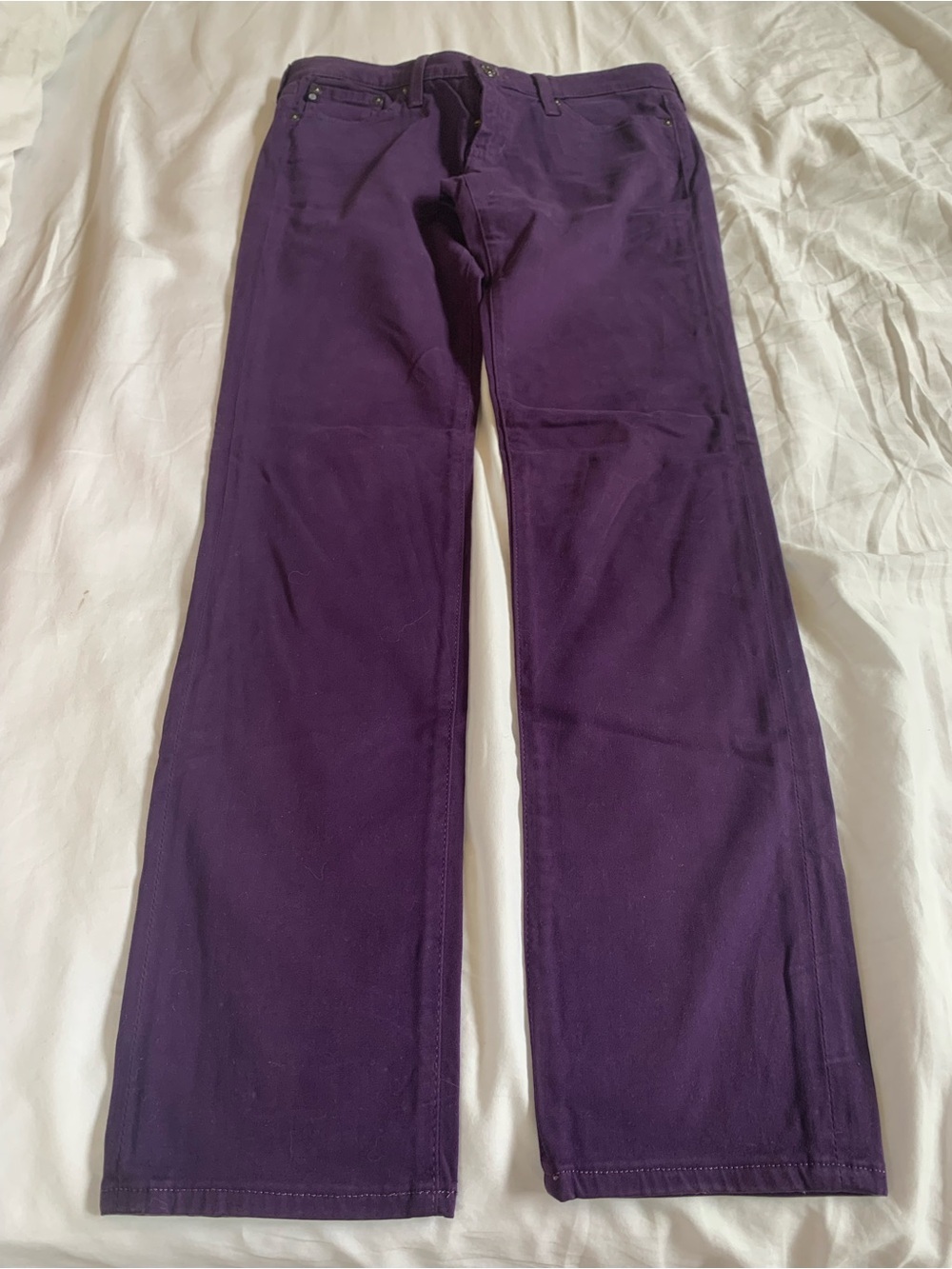 AG Adriano Goldschmied The Stilt Purple Stretch Cigarette Jeans